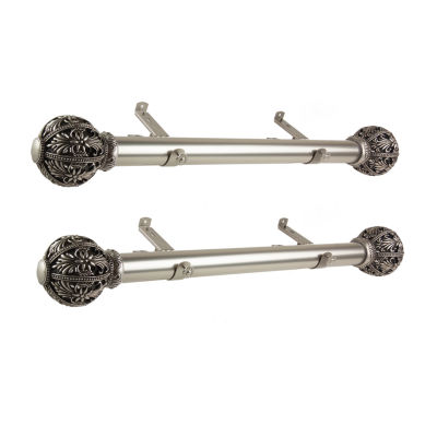 Rod Desyne (Set Of 2) Lacey Side 1 1/2 IN Adjustable Curtain Rod