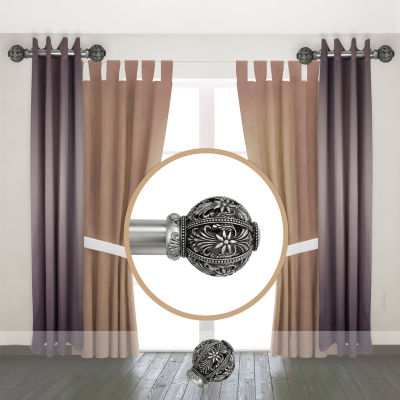 Rod Desyne (Set Of 2) Lacey Side 1 1/2 IN Adjustable Curtain Rod