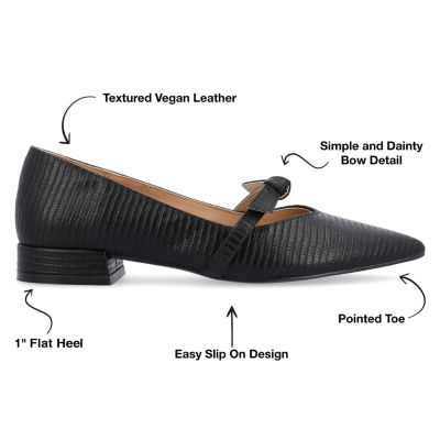 Journee Collection Womens Cait Pointed Toe Ballet Flats