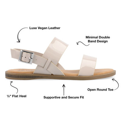 Journee Collection Womens Lavine Slingback Strap Flat Sandals