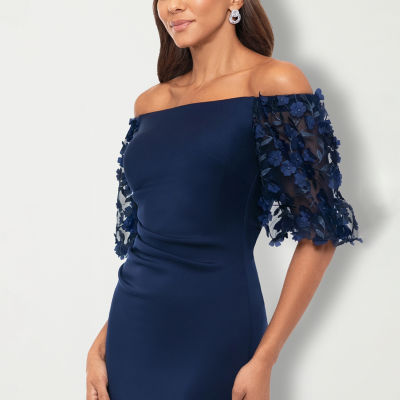 Dj jaz cap sleeve beaded neck evening on sale gown