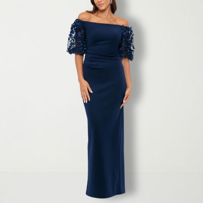 Dj jaz cap sleeve embellished best sale evening gown