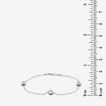 set of 4 sterling silver bead bracelets, sterling silver bracelet