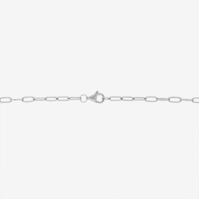Womens White Cubic Zirconia Sterling Silver Heart Pendant Necklaces