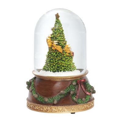 Roman 7.75" Musical Santa Dome Plays Music Christmas Tabletop Decor