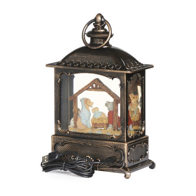 Roman 8.75" Led Canine Lantern Lighted Christmas Tabletop Decor