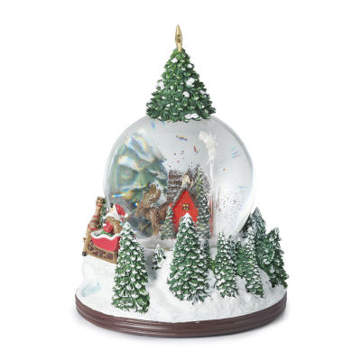 Roman 9.2" Led Swirl Cabin Dome Lighted Christmas Tabletop Decor