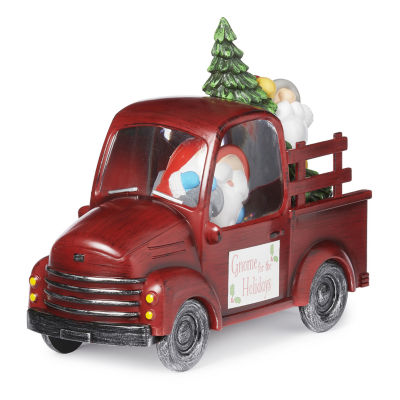 Roman 7.75" Led Truck With Gnomes Lighted Christmas Tabletop Decor