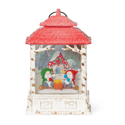 Roman "13"" Led Campfire With Gnomes Lantern" Lighted Christmas Tabletop Decor