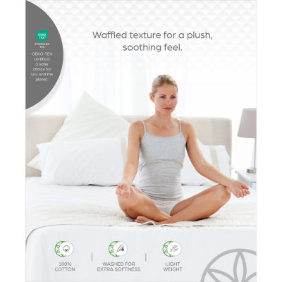 GAIAM® Relax Organic Cotton Waffle 3pc Comforter Set