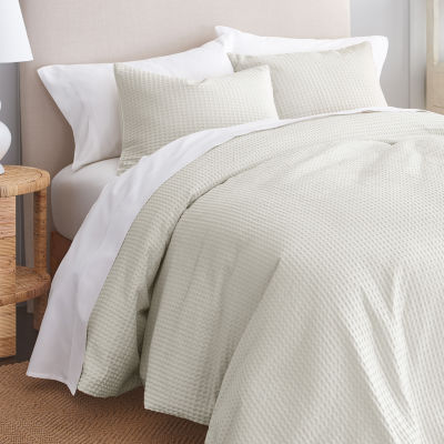 Bamboo Bliss by Royal Heritage Cascade Waffle Weave Duvet Cover