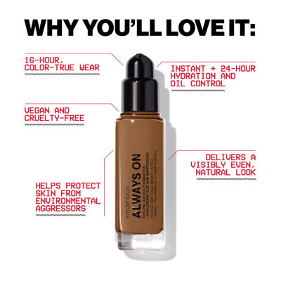 Smashbox Always On Skin-Balancing Foundation With Hyaluronic Acid + Adaptogens