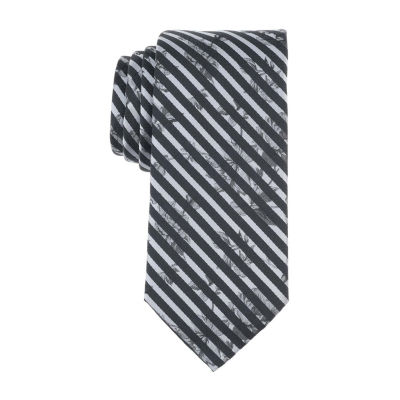 J. Ferrar Caleb Stripe Floral Tie