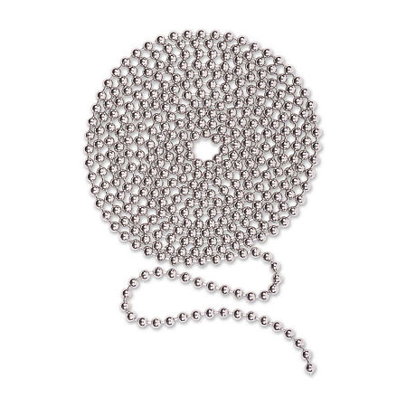 Design Imports 10.ft Beaded Pie Chain, One Size, Silver