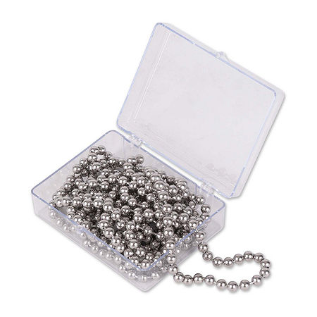 Design Imports 10.ft Beaded Pie Chain, One Size, Silver