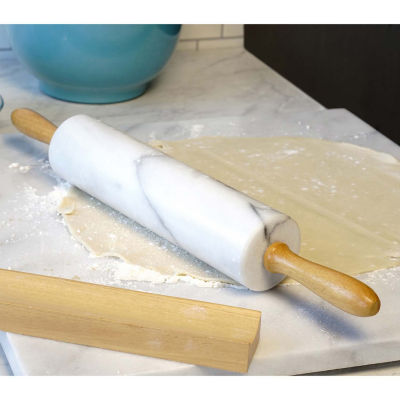 Design Imports White Marble 10" Rolling Pin