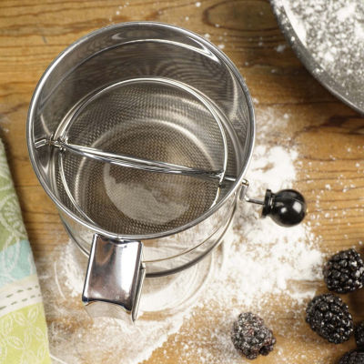 Design Imports Stainless Steel 5-Cup Crank Style Flour Sifter