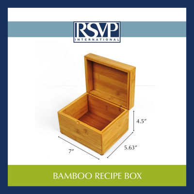 Design Imports Bamboo Recipe Box