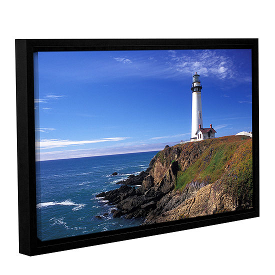 Brushstone Pigeon Point Lighthouse Gallery Wrapped Floater-Framed Canvas Wall Art
