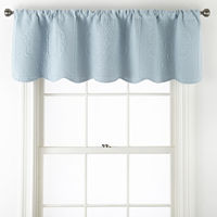 Hudson & Main Audrey Rod Pocket Scallop Valance, One Size , Blue