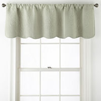Hudson & Main Audrey Rod Pocket Scallop Valance, One Size , Green