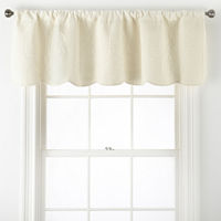 Hudson & Main Audrey Rod Pocket Scallop Valance, One Size , Beige