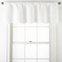Hudson & Main Audrey Rod Pocket Scallop Valance, One Size , White