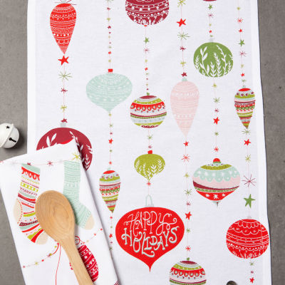 Design Imports Xmas Trimmings 2-pc. Dish Cloth