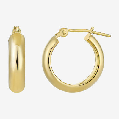 Womens 18K Gold 12.7mm Round Hoop Earrings