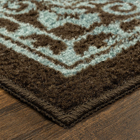 Maples Astrid Washable Indoor Rectangular Accent Rug, One Size, Brown