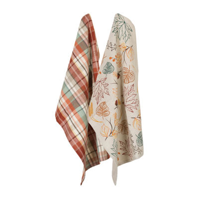 Design Imports Autumn Leaves 2-pc. Dish Cloths