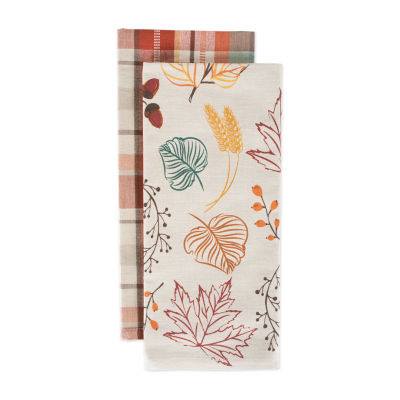 Design Imports Autumn Leaves 2-pc. Dish Cloths