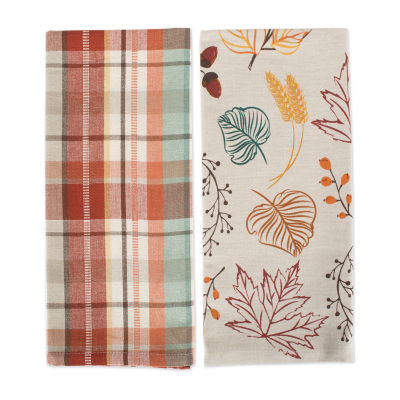 Design Imports Autumn Leaves 2-pc. Dish Cloths