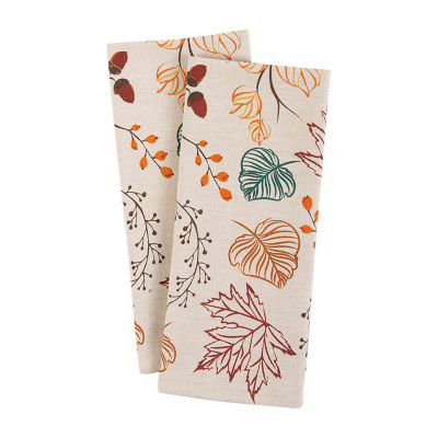 Design Imports Autumn Leaves 2-pc. Dish Cloths