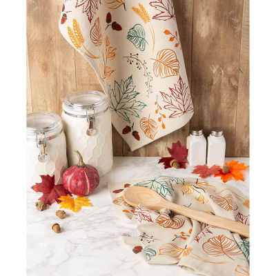 Design Imports Autumn Leaves 2-pc. Dish Cloths