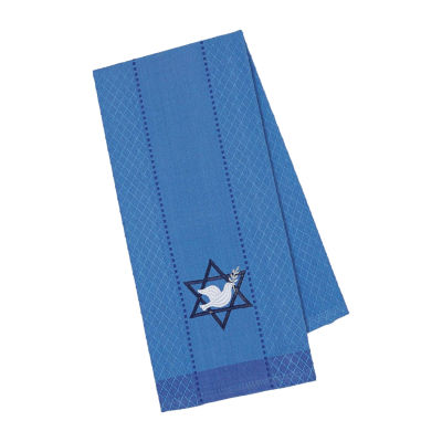 Design Imports Blue Hanukkah 3-pc. Dish Cloths