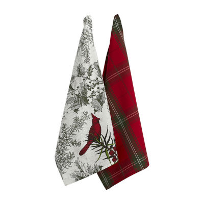 Design Imports Holiday Botanical 2-pc. Dish Cloths