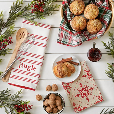 Design Imports Jingle 3-pc. Dish Cloths