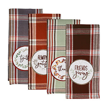 DII Assorted Brown Woven Dishtowel (Set of 5)