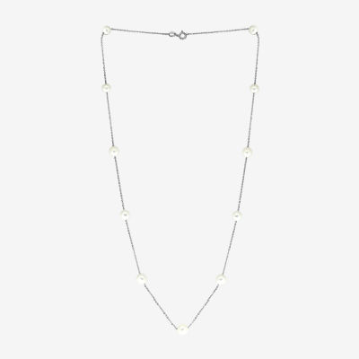 Effy Final Call Womens White Cultured Freshwater Pearl Sterling Silver 20 Inch Pendant Necklace