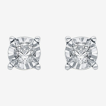 1/6 CT. T.W. Mined White Diamond 5.6mm Stud Earrings