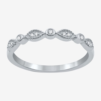 Limited Time Special!  Genuine Diamond Accent Sterling Silver Band