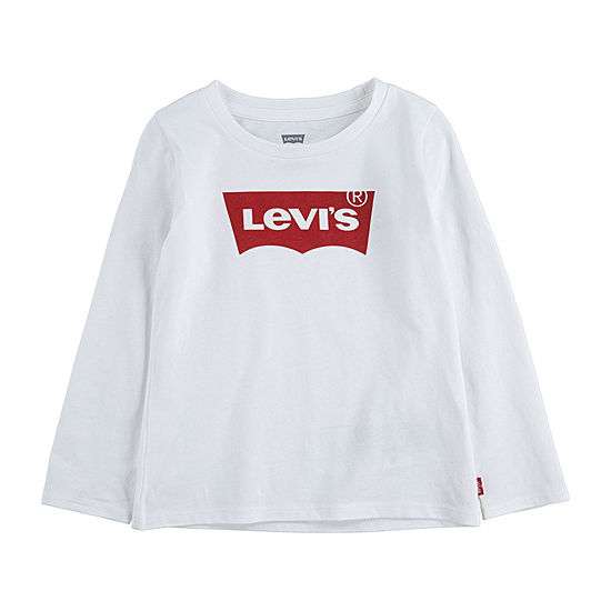Levi's Baby Girls Crew Neck Long Sleeve Graphic T-Shirt