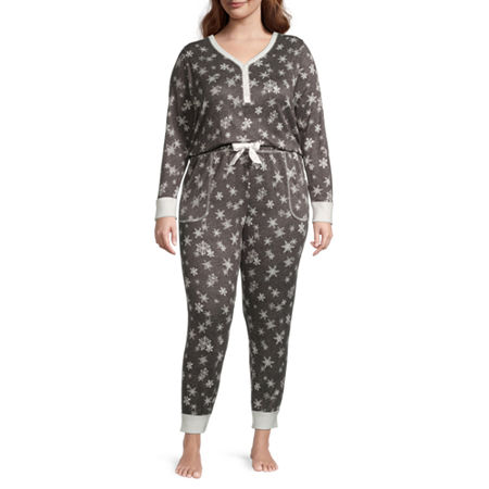  Arizona Body Juniors V-Neck Long Sleeve 2-pc. Pant Pajama Set