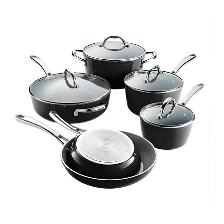 Tramontina Ceramic 10-pc. Cookware Set, One Size, Black