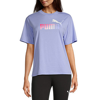 Puma Womens Crew Neck Short Sleeve Graphic T-Shirt - JCPenney
