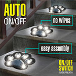 Bell + Howell Solar Powered Paw Print Disk Lights - 8 Pack
