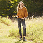 a.n.a Top, Straight-Leg Jeans, Boots, Necklace