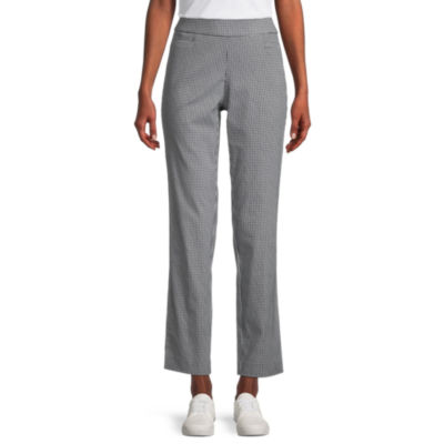 Liz Claiborne Womens Mid Rise Straight Drawstring Pants