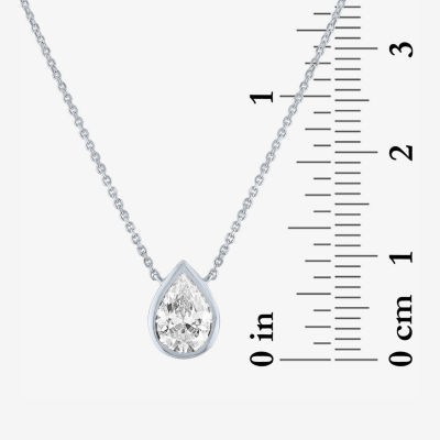 Diamond Addiction (G-H / Si2-I1) Womens 1 CT. T.W. Lab Grown White Diamond 14K Gold Pear Pendant Necklace